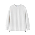 メンズ長袖春秋Tシャツ新作オールマッチカジュアルラウンドネックトップヘビーコットンニットブランクデザイン